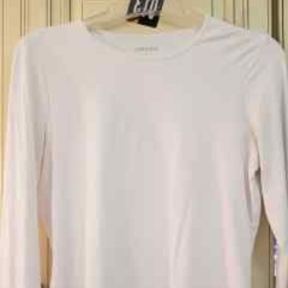 Land's End Swim Cover-up/Rash Guard White Size S